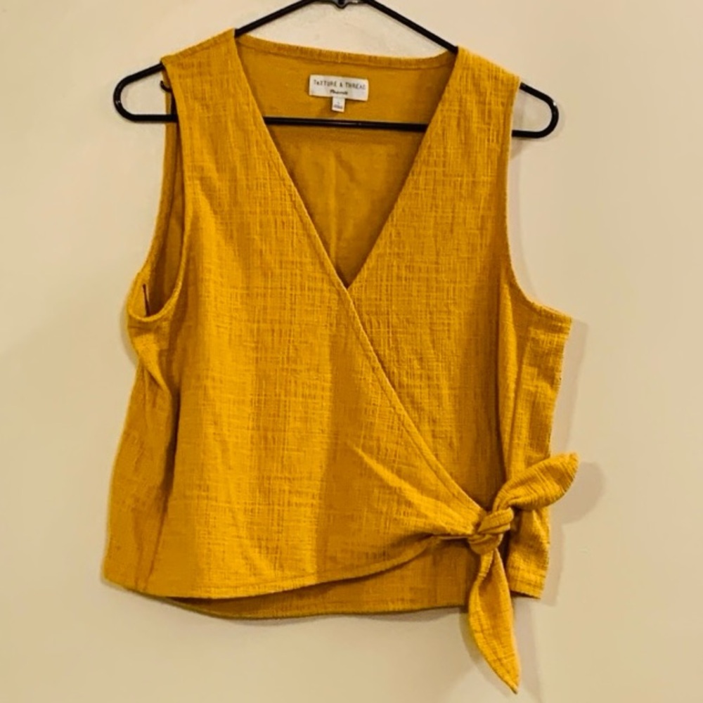 TEXTURE & THREAD by MADEWELL Wrap Tie Tank Top - Picture 6 of 10